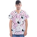 Baby unicorn Men s V-Neck Scrub Top View1