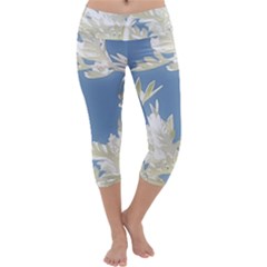 Nature Pattern Capri Yoga Leggings by dflcprintsclothing