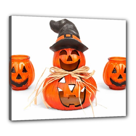 Funny Halloween Pumpkins Canvas 24  X 20  by gothicandhalloweenstore