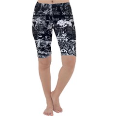 Graffiti Cropped Leggings  by ValentinaDesign