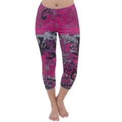 Graffiti Capri Winter Leggings  by ValentinaDesign