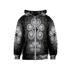 Fractal Filigree Lace Vintage Kids  Zipper Hoodie by Celenk