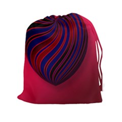 Heart Love Luck Abstract Drawstring Pouches (xxl) by Celenk