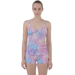 Festive Color Tie Front Two Piece Tankini by Colorfulart23