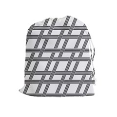 Grid Pattern Seamless Monochrome Drawstring Pouches (extra Large) by Celenk
