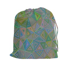 Triangle Background Abstract Drawstring Pouches (xxl) by Celenk