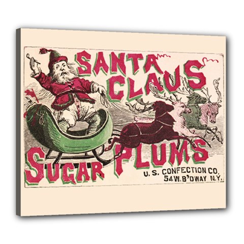 Vintage Santa Claus  Canvas 24  X 20  by Valentinaart