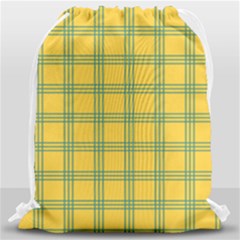 Green Stripes Drawstring Bag (large) by berwies