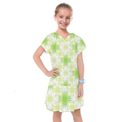 Intersecting Lines Pattern Kids  Drop Waist Dress by dflcprints