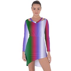 Pattern Asymmetric Cut-out Shift Dress by gasi