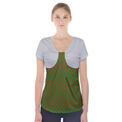 Grey And White Carbon Fiber Short Sleeve Front Detail Top by PodArtist