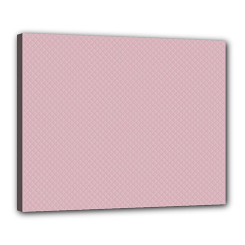 Baby Pink Stitched And Quilted Pattern Canvas 20  X 16  by PodArtist