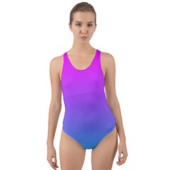 Pattern Cut-out Back One Piece Swimsuit by gasi