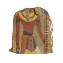 Egyptian Tutunkhamun Pharaoh Design Drawstring Pouches (XXL) View1