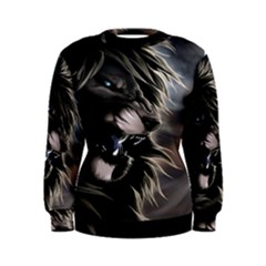 Angry Lion Digital Art Hd Women s Sweatshirt by Celenk