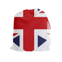 Uk Flag United Kingdom Drawstring Pouches (extra Large) by Celenk