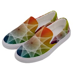 Abstract Star Pattern Structure Men s Canvas Slip Ons by Celenk