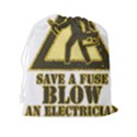 Save a fuse blow an electrician Drawstring Pouches (XXL) View2