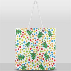 Pattern Circle Multi Color Full Print Rope Handle Tote (large) by Celenk