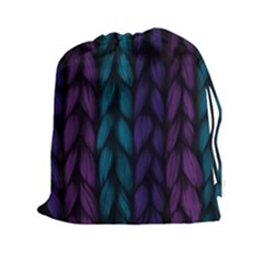 Background Weave Plait Blue Purple Drawstring Pouches (xxl) by Celenk