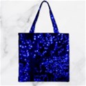 Lights Blue Tree Night Glow Zipper Grocery Tote Bag View1