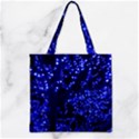 Lights Blue Tree Night Glow Zipper Grocery Tote Bag View2