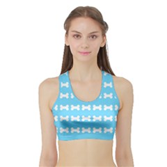 Dog Bone Background Dog Bone Pet Sports Bra With Border by Celenk