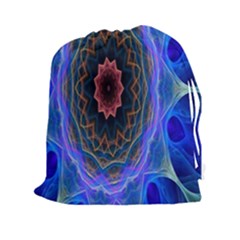 Cosmic Flower Kaleidoscope Art Drawstring Pouches (xxl) by Celenk