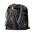 Fractal Circle Circular Geometry Drawstring Pouches (XXL) View2
