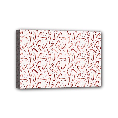 Candy Cane Mini Canvas 6  X 4  by patternstudio