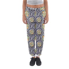Beveled Geometric Pattern Women s Jogger Sweatpants by linceazul
