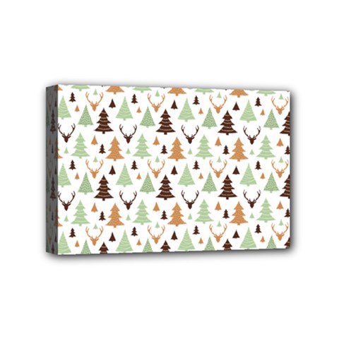 Reindeer Christmas Tree Jungle Art Mini Canvas 6  X 4  by patternstudio
