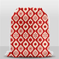 Ornate Christmas Decor Pattern Drawstring Bag (small) by patternstudio