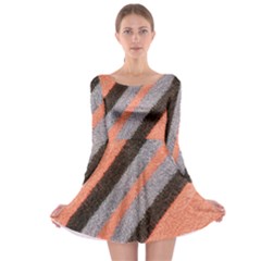 Fabric Textile Texture Surface Long Sleeve Skater Dress by Celenk