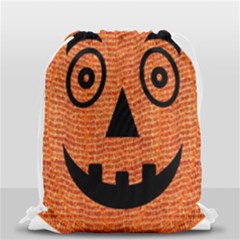 Fabric Halloween Pumpkin Funny Drawstring Bag (small) by Celenk