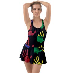 Handprints Hand Print Colourful Swimsuit by Celenk
