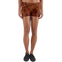 Abstract Flames Fire Hot Yoga Shorts by Celenk