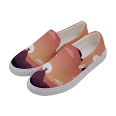 Design Art Hill Hut Landscape Women s Canvas Slip Ons by Celenk