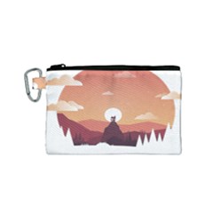 Design Art Hill Hut Landscape Canvas Cosmetic Bag (small) by Celenk