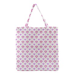 Pixel Hearts Grocery Tote Bag by jumpercat