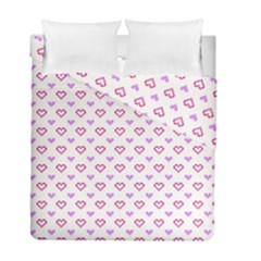 Pixel Hearts Duvet Cover Double Side (full/ Double Size) by jumpercat