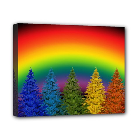 Christmas Colorful Rainbow Colors Canvas 10  X 8  by BangZart