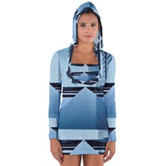 Architecture Modern Building Facade Long Sleeve Hooded T-shirt by BangZart
