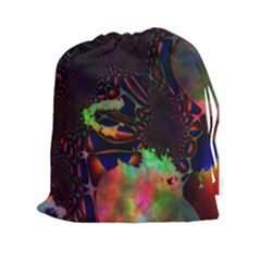 The Fourth Dimension Fractal Drawstring Pouches (xxl) by BangZart