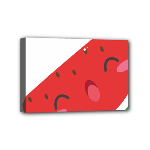 Watermelon Red Network Fruit Juicy Mini Canvas 6  X 4  by BangZart