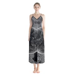 Space Universe Earth Rocket Button Up Chiffon Maxi Dress by BangZart