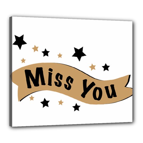 Lettering Miss You Banner Canvas 24  X 20  by BangZart