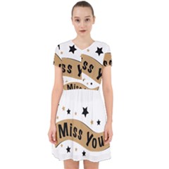 Lettering Miss You Banner Adorable In Chiffon Dress by BangZart