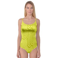 Yellow Oval Ellipse Egg Elliptical Camisole Leotard  by BangZart