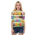 Supermarket Shelf Products Snacks Quarter Sleeve Raglan Tee View1
